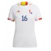 Belgien Thorgan Hazard #16 kläder Kvinnor VM 2022 Bortatröja Kortärmad